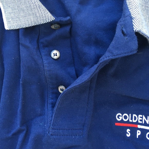 Golden Nugget Sport Polo Shirt Navy Blue Size M - Picture 3 of 9
